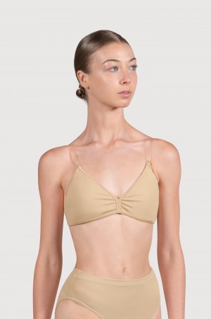 Bielizny Damskie Bloch Deva V Front Sand | EPLVG50421