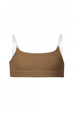 Bielizny Dziecięce Bloch Leia Crop Top Almond | PLEAH84185