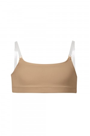 Bielizny Dziecięce Bloch Leia Crop Top Tan | MPLFT74657