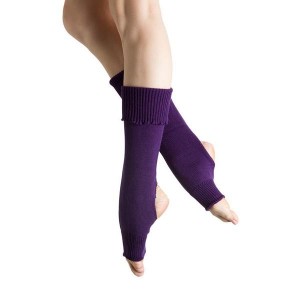 Dzianina Damskie Bloch Anya Legwarmers Fioletowe | QPLUV21556