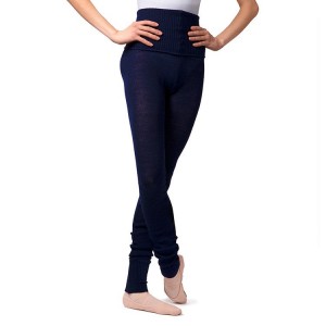 Dzianina Damskie Bloch Full Length Roll Stanem Womens Warmup Pant Granatowe | EPLVG28798