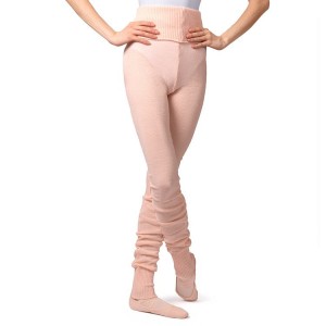 Dzianina Damskie Bloch Full Length Roll Stanem Womens Warmup Pant Różowe | EPLHC95634