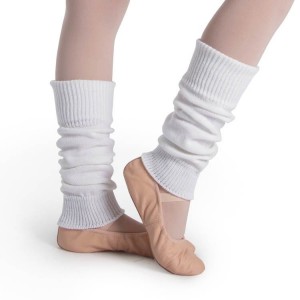 Dzianina Dziecięce Bloch Ankle Legwarmers Białe | FPLUI69544