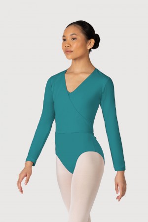 Najfatalniejszy Damskie Bloch Overture Crossover Long Sleeve Wrap Teal | PLJZR43773