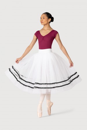 Spódnice Damskie Bloch Giselle Ribbon Romantic ½ Tutu White/Black | APLWC19033