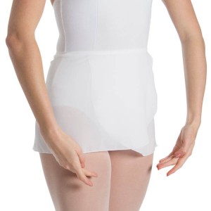 Spódnice Damskie Bloch Professional Wrap Białe | SPLNY78458