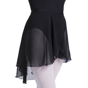 Spódnice Damskie Bloch Repertoire Asymmetrical Wrap Czarne | EPLVG99683