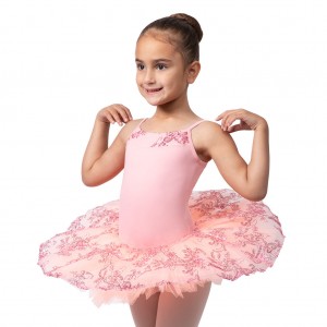 Trykoty Dziecięce Bloch Perlaida' Sequin Overlay Tutu Różowe | PLJVR15509