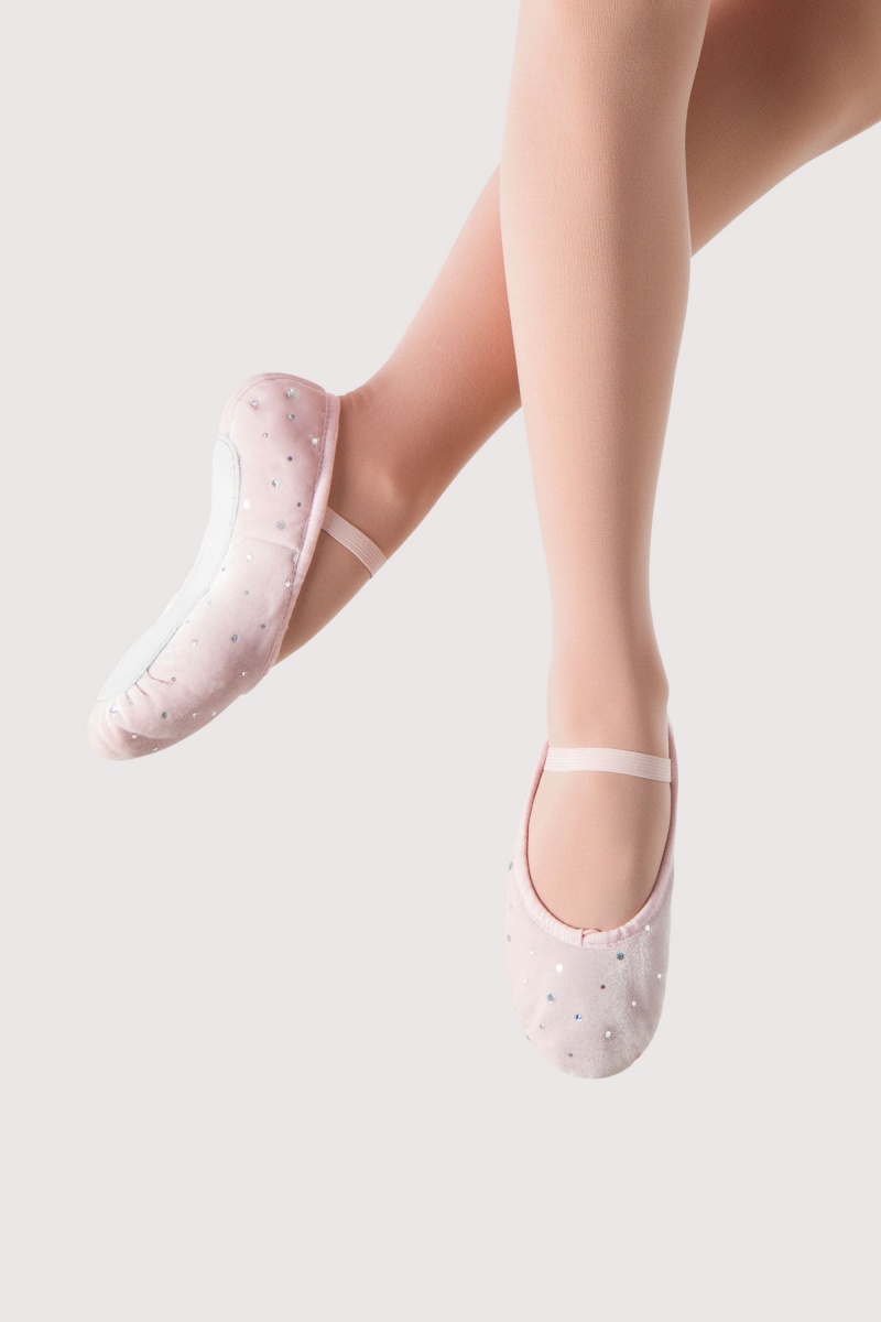 Baleriny Dziecięce Bloch Velvet Bunny Hop Girlss Różowe | PLNZX23923