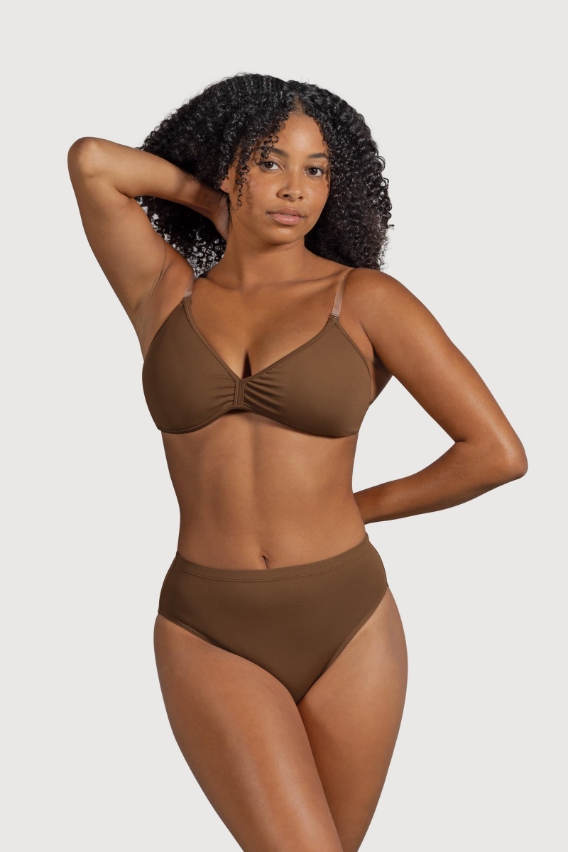 Bielizny Damskie Bloch Aquila High Stanem Cocoa | QPLUV69045