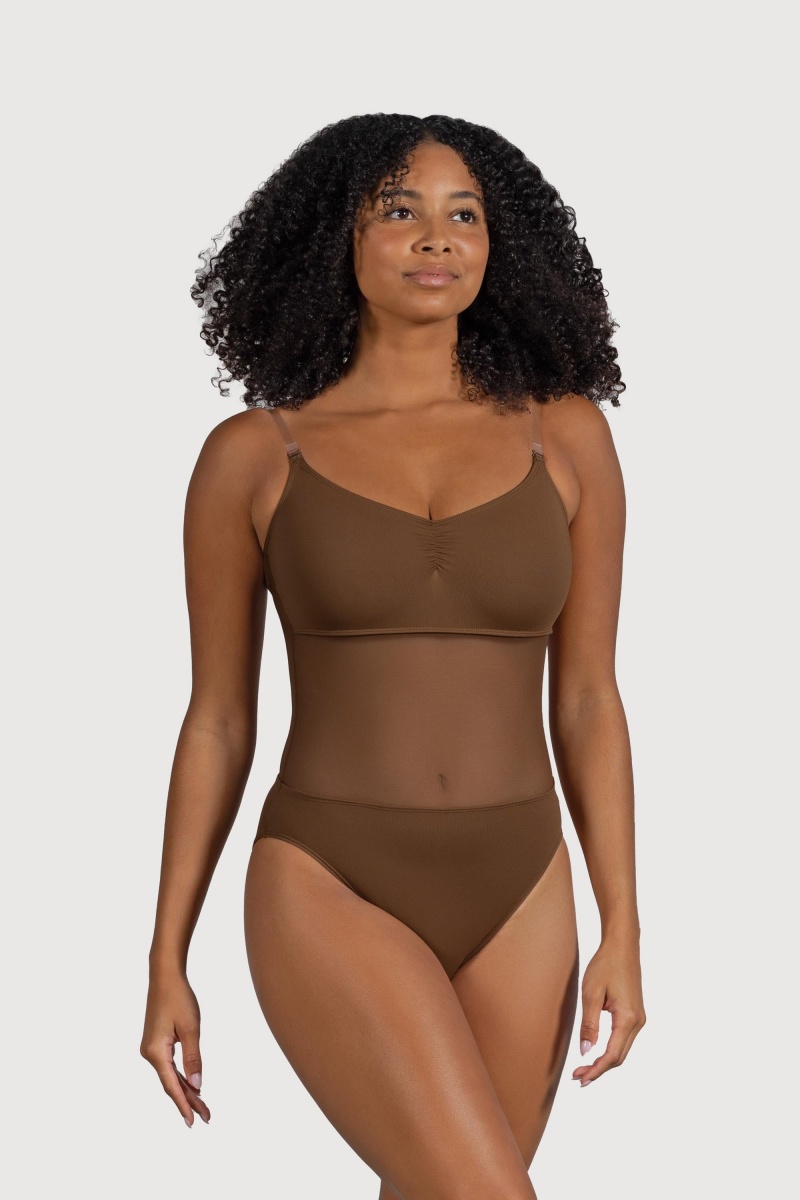 Bielizny Damskie Bloch Cordelia Mesh Panel Cocoa | SPLVO44980