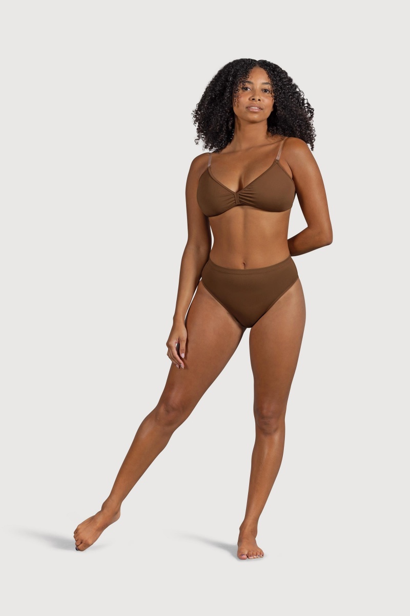 Bielizny Damskie Bloch Deva V Front Cocoa | PLCVG24761