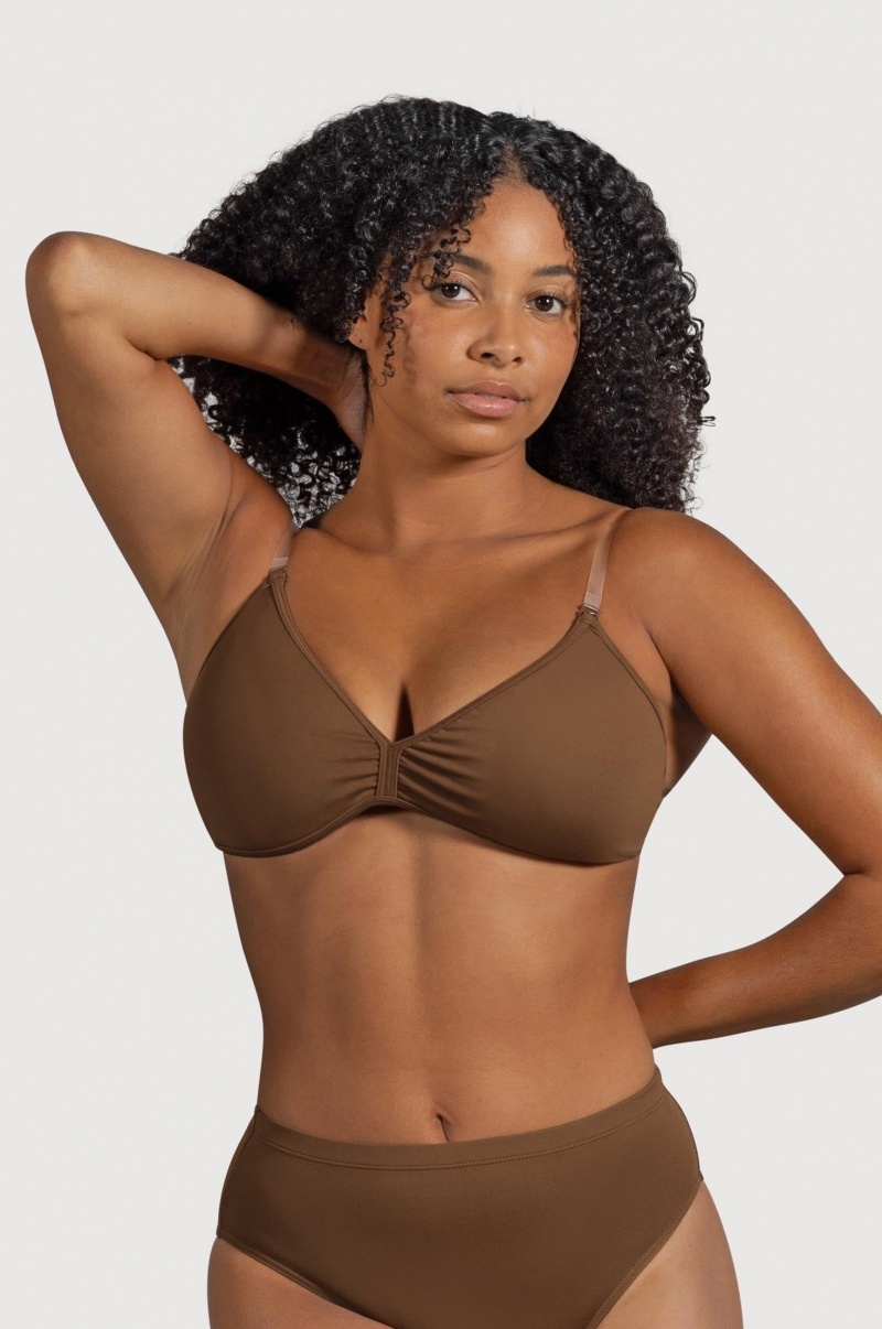 Bielizny Damskie Bloch Deva V Front Cocoa | PLCVG24761