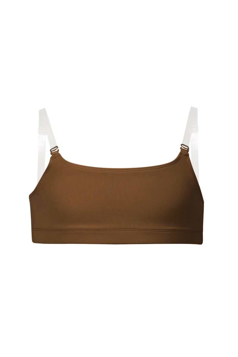 Bielizny Dziecięce Bloch Leia Crop Top Cocoa | PLICD97960