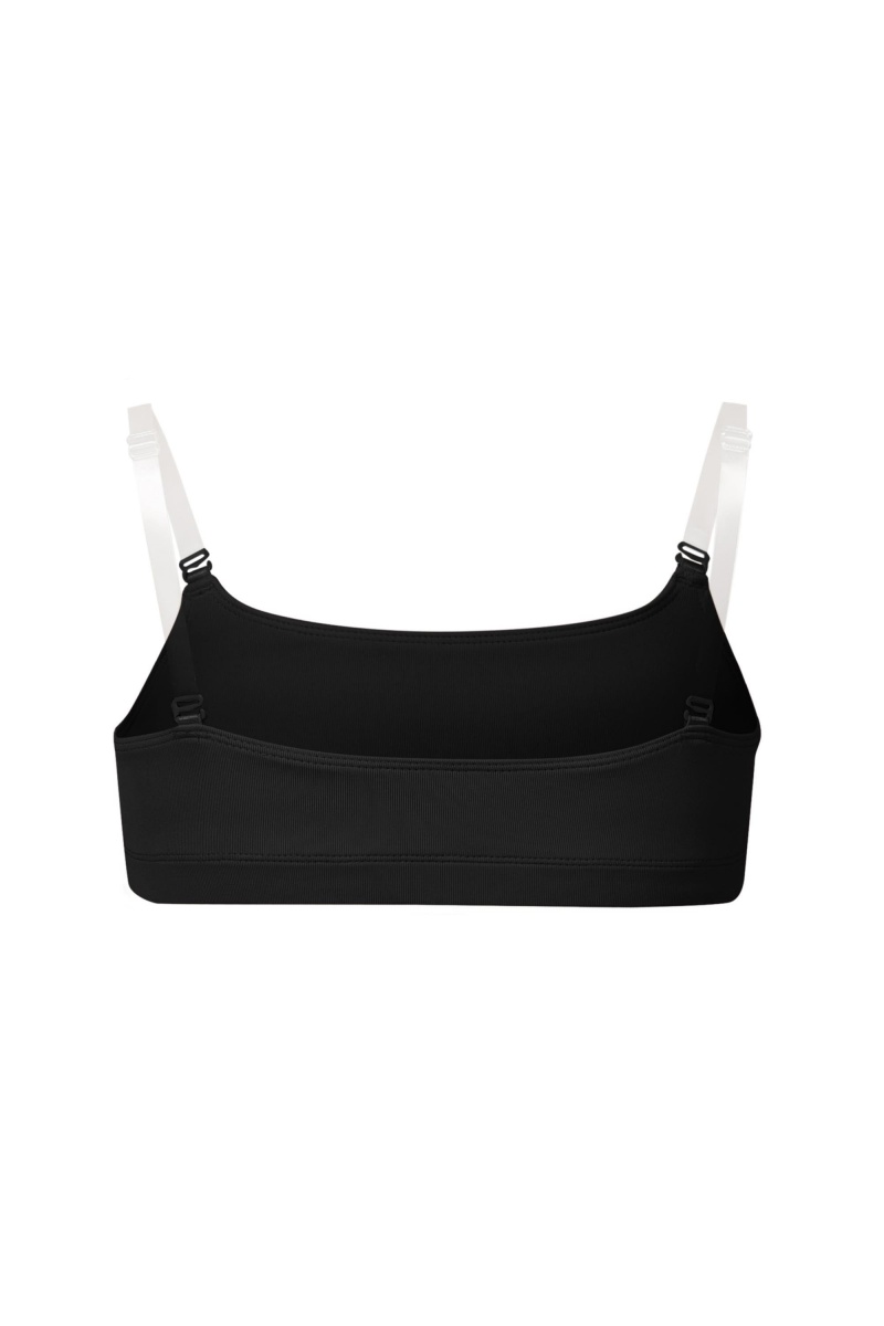 Bielizny Dziecięce Bloch Leia Crop Top Czarne | GPLEC18817