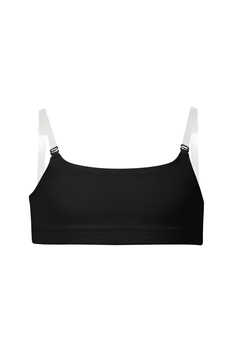 Bielizny Dziecięce Bloch Leia Crop Top Czarne | GPLEC18817