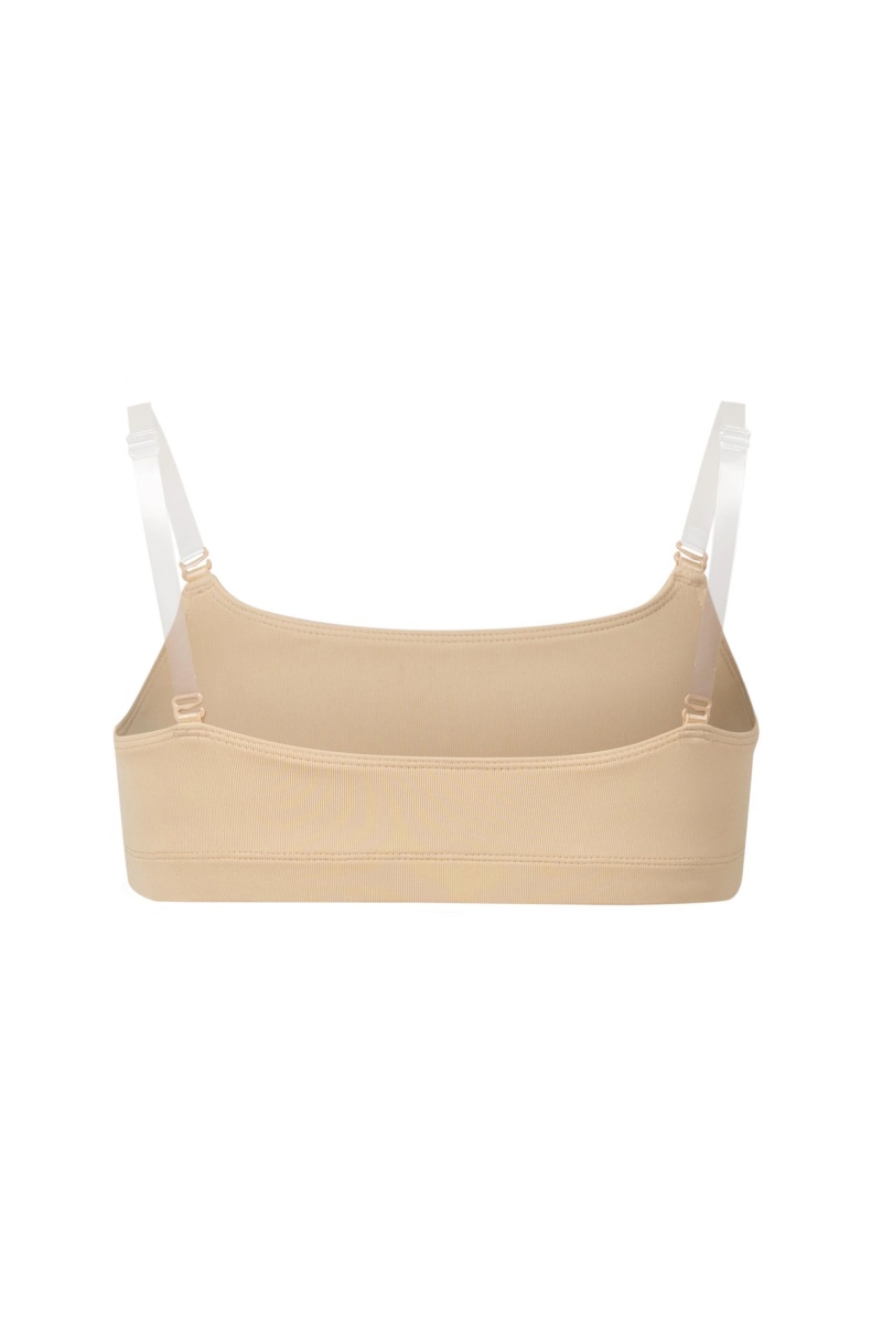 Bielizny Dziecięce Bloch Leia Crop Top Sand | PLICD42105