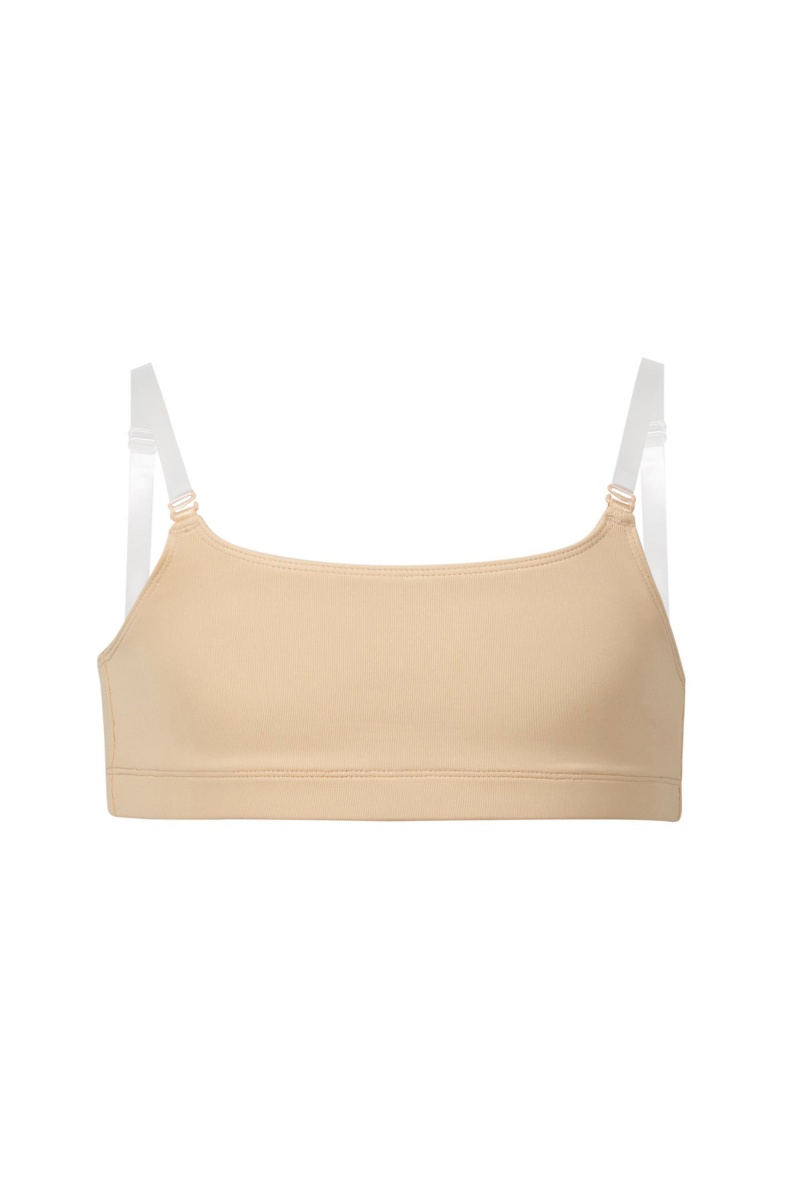 Bielizny Dziecięce Bloch Leia Crop Top Sand | PLICD42105