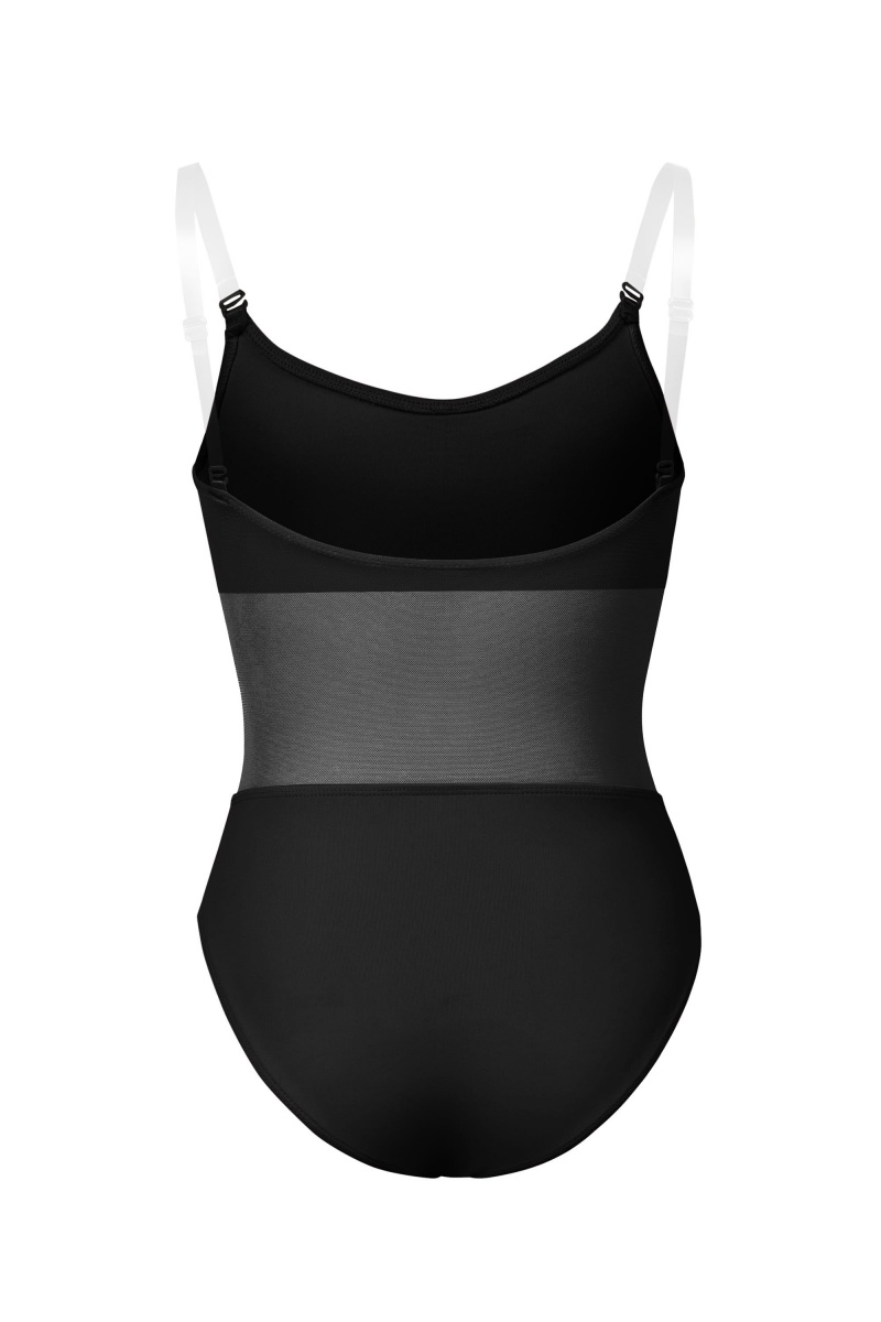 Bielizny Dziecięce Bloch Sunna Mesh Panel Body Liner Czarne | PLZDE12034