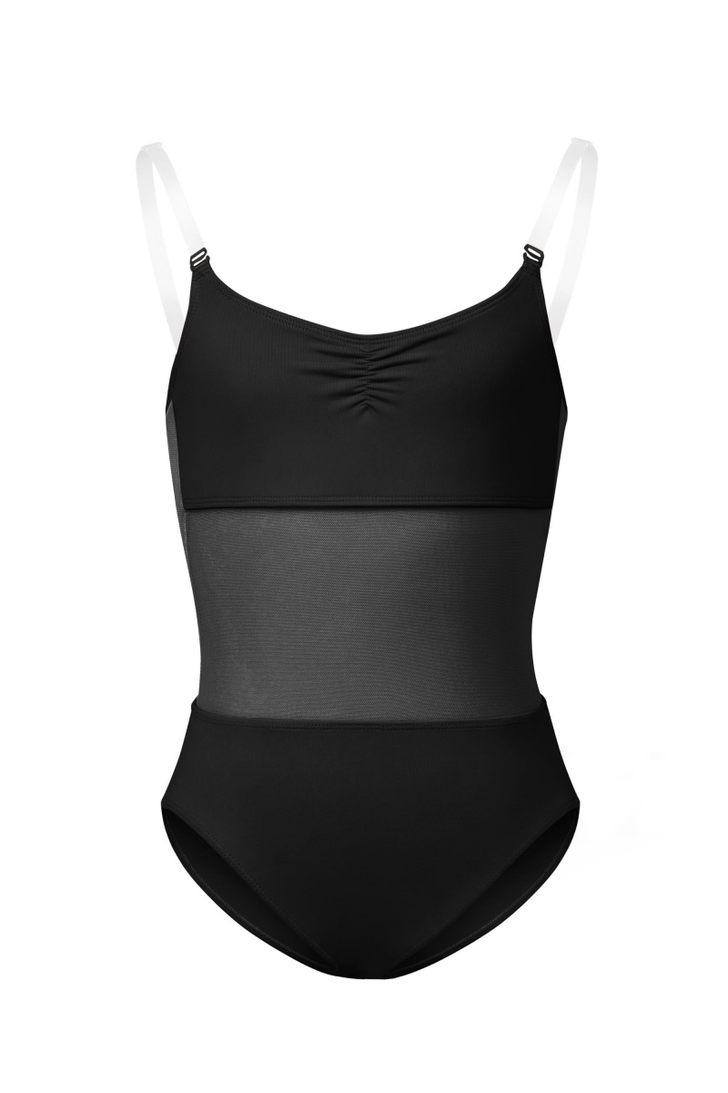 Bielizny Dziecięce Bloch Sunna Mesh Panel Body Liner Czarne | PLZDE12034