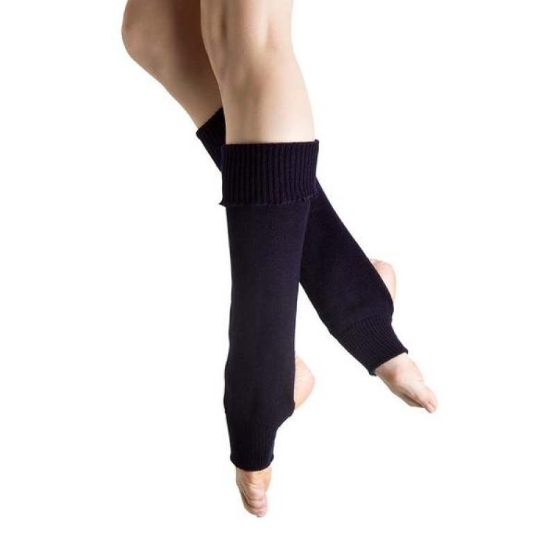 Dzianina Damskie Bloch Anya Legwarmers Granatowe | PLEGJ73101