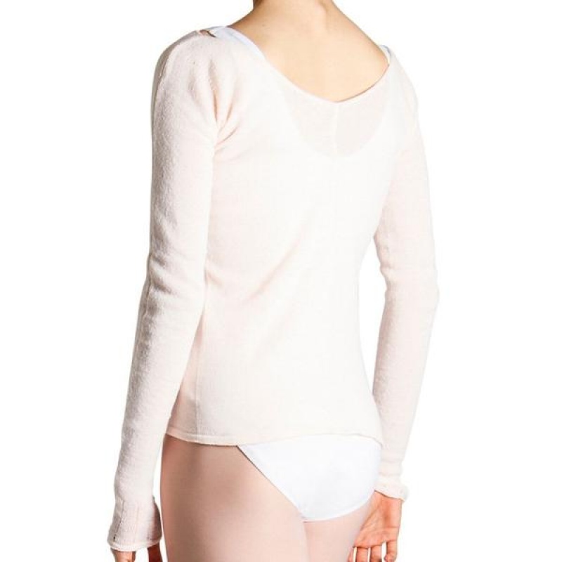 Dzianina Damskie Bloch Kara Long Sleeve Różowe | MPLFT32337