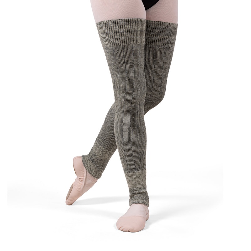 Dzianina Męskie Bloch Knit Long Żebrowany Legwarmers Szare | PLEAH64727