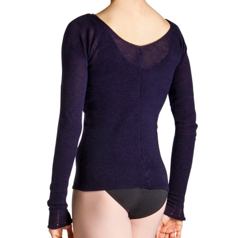 Najfatalniejszy Damskie Bloch Kara Long Sleeve V Granatowe | YPLGT98569