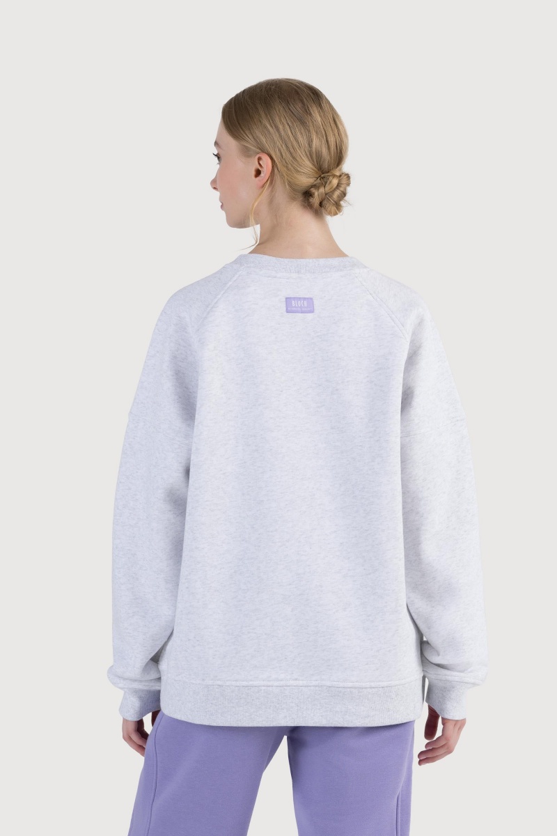 Najfatalniejszy Damskie Bloch Off-Duty Terry Crew Sweat Snow Marle | EPLHC23872