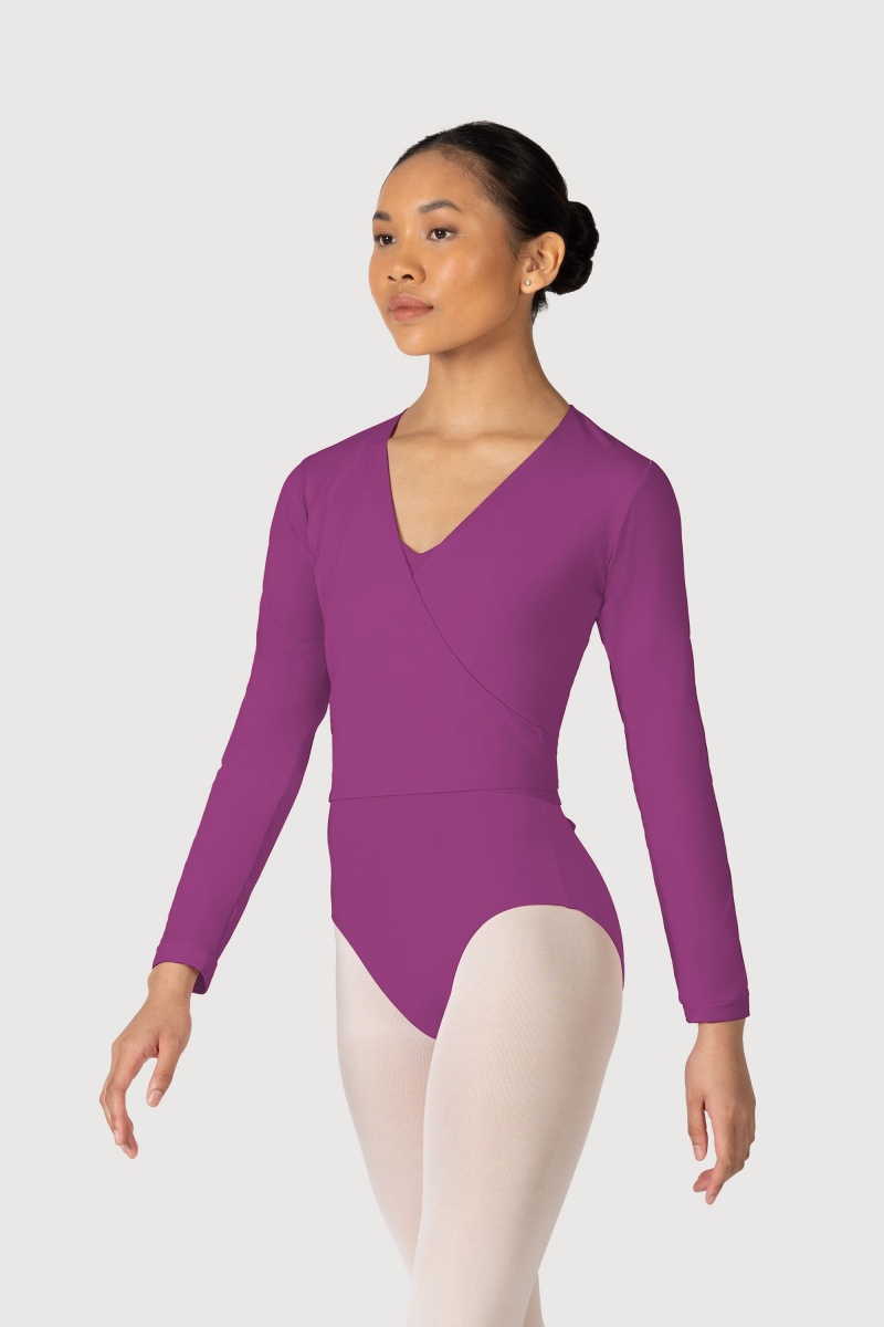 Najfatalniejszy Damskie Bloch Overture Crossover Long Sleeve Wrap Berry | QPLUV86659