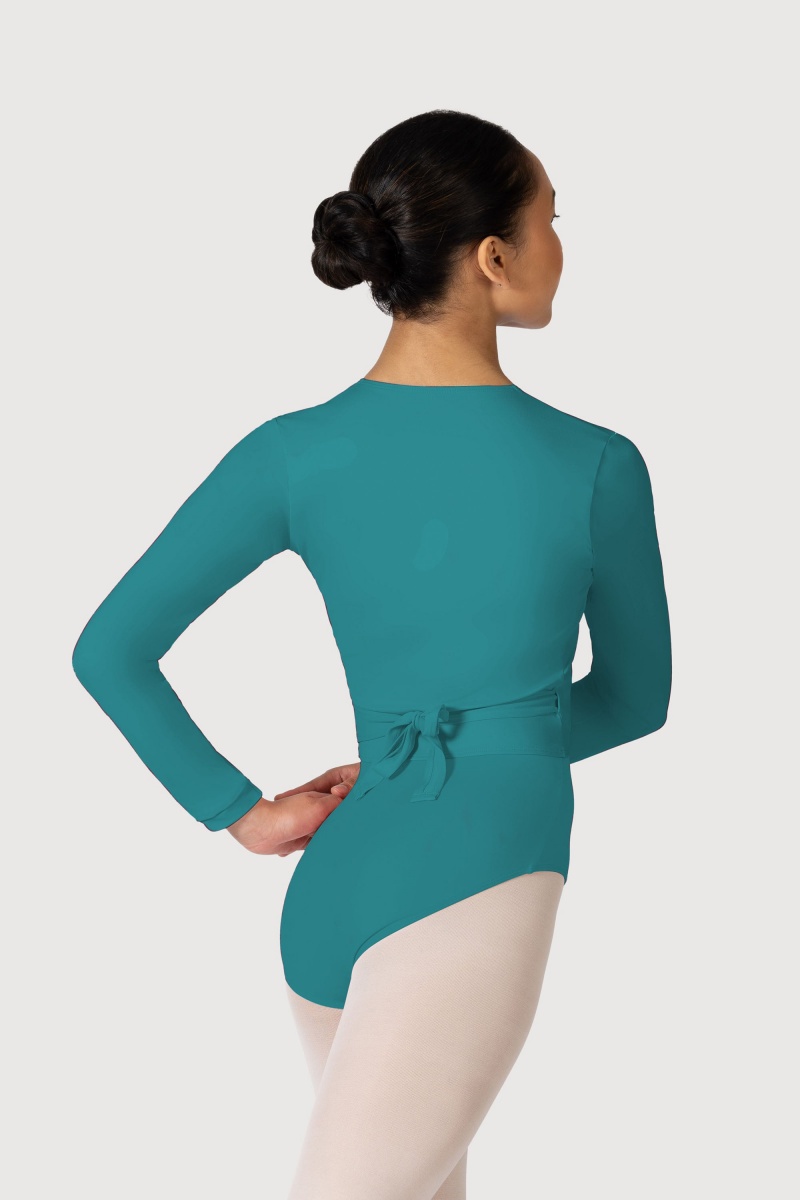 Najfatalniejszy Damskie Bloch Overture Crossover Long Sleeve Wrap Teal | PLJZR43773