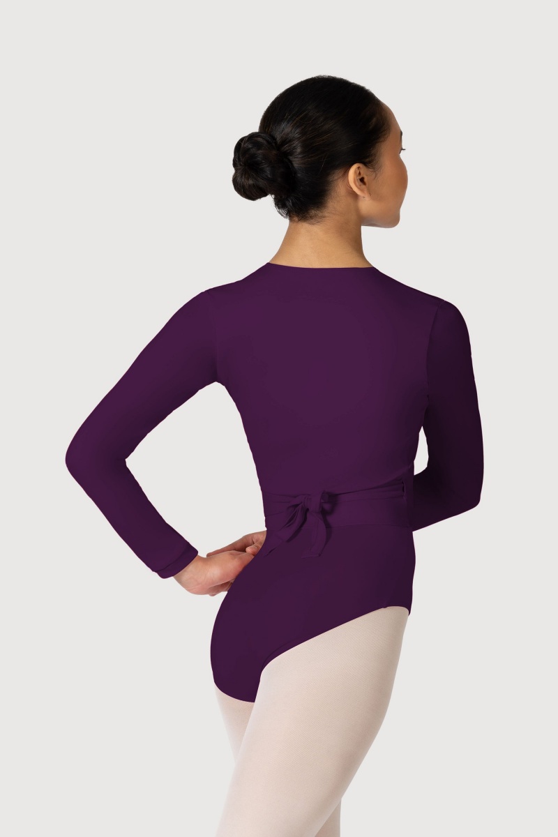 Najfatalniejszy Damskie Bloch Overture Crossover Long Sleeve Wrap Plum | YPLGT29733