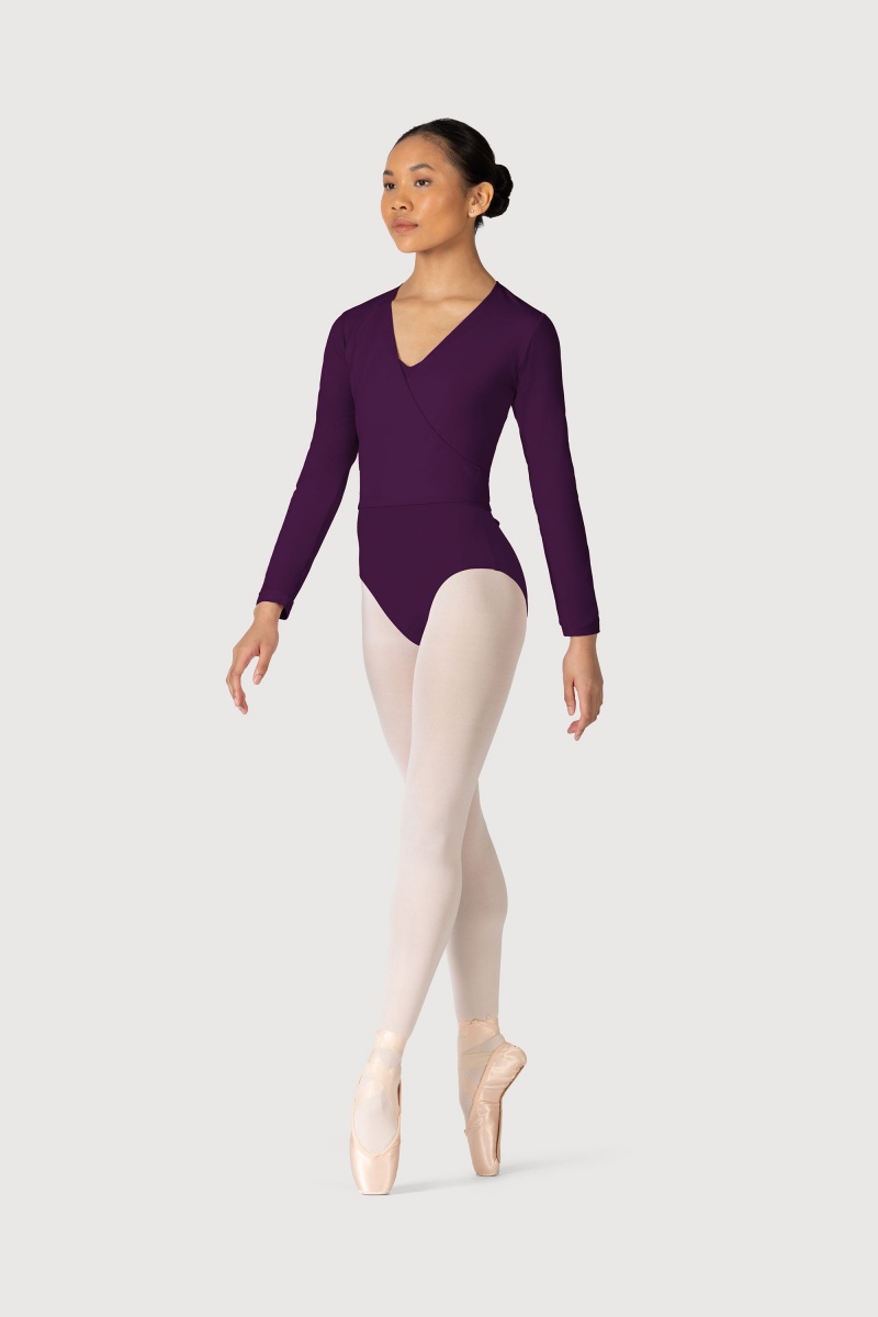 Najfatalniejszy Damskie Bloch Overture Crossover Long Sleeve Wrap Plum | YPLGT29733