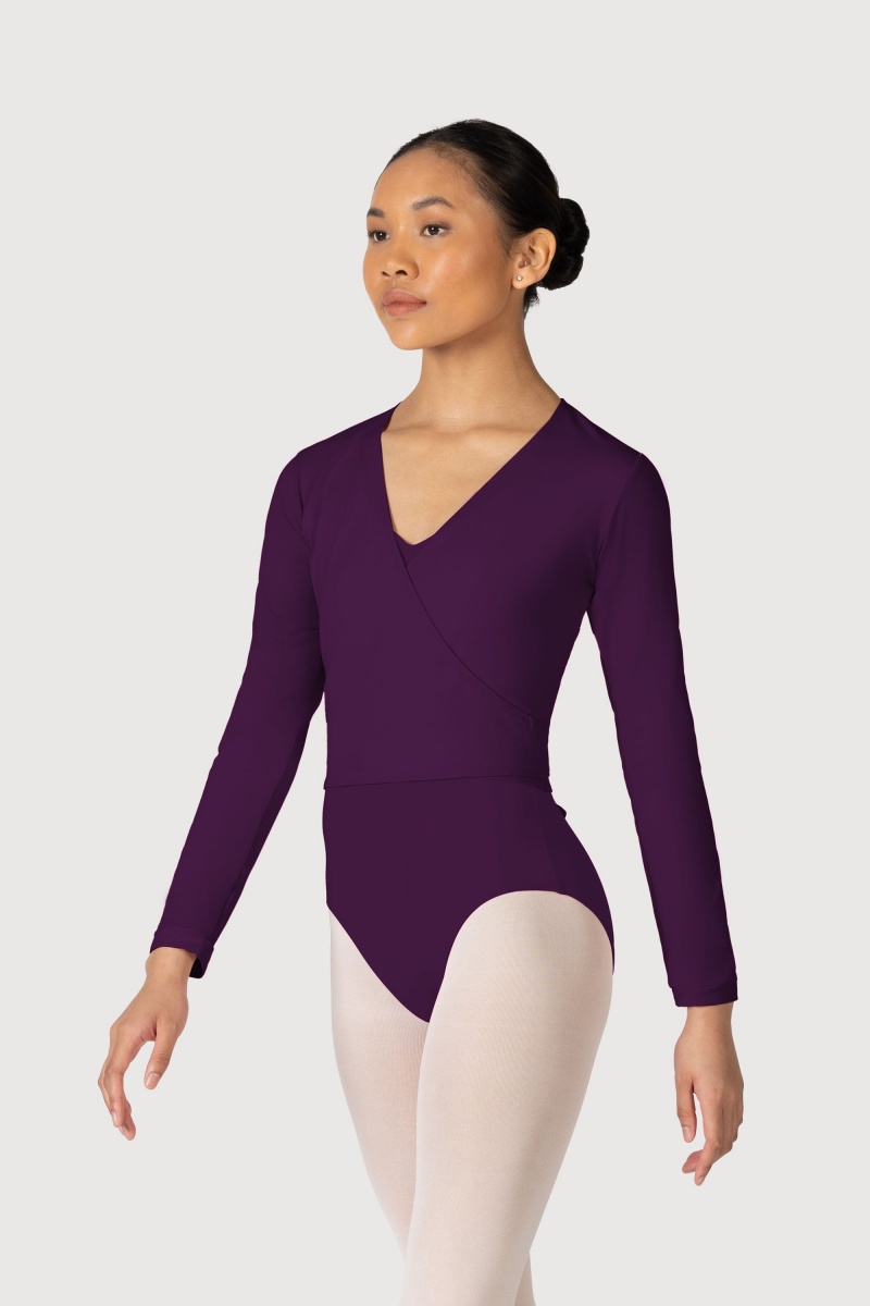 Najfatalniejszy Damskie Bloch Overture Crossover Long Sleeve Wrap Plum | YPLGT29733