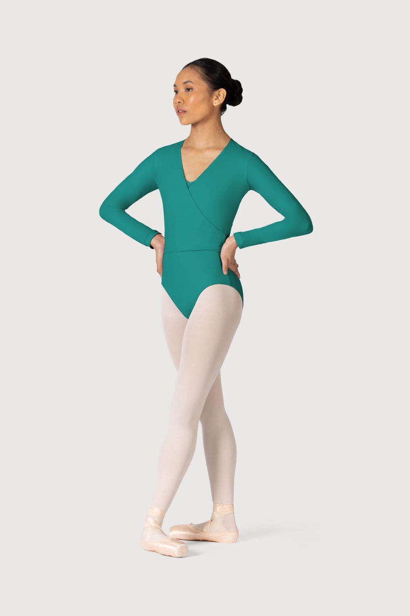 Najfatalniejszy Damskie Bloch Overture Crossover Long Sleeve Wrap Jade | SPLNY20340