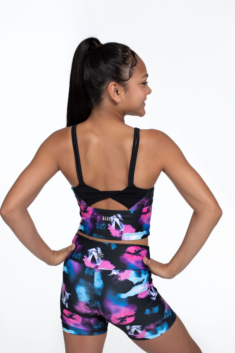 Najfatalniejszy Dziecięce Bloch Flo Active Lori Mesh Twist Back Różowe | BPLSD35422