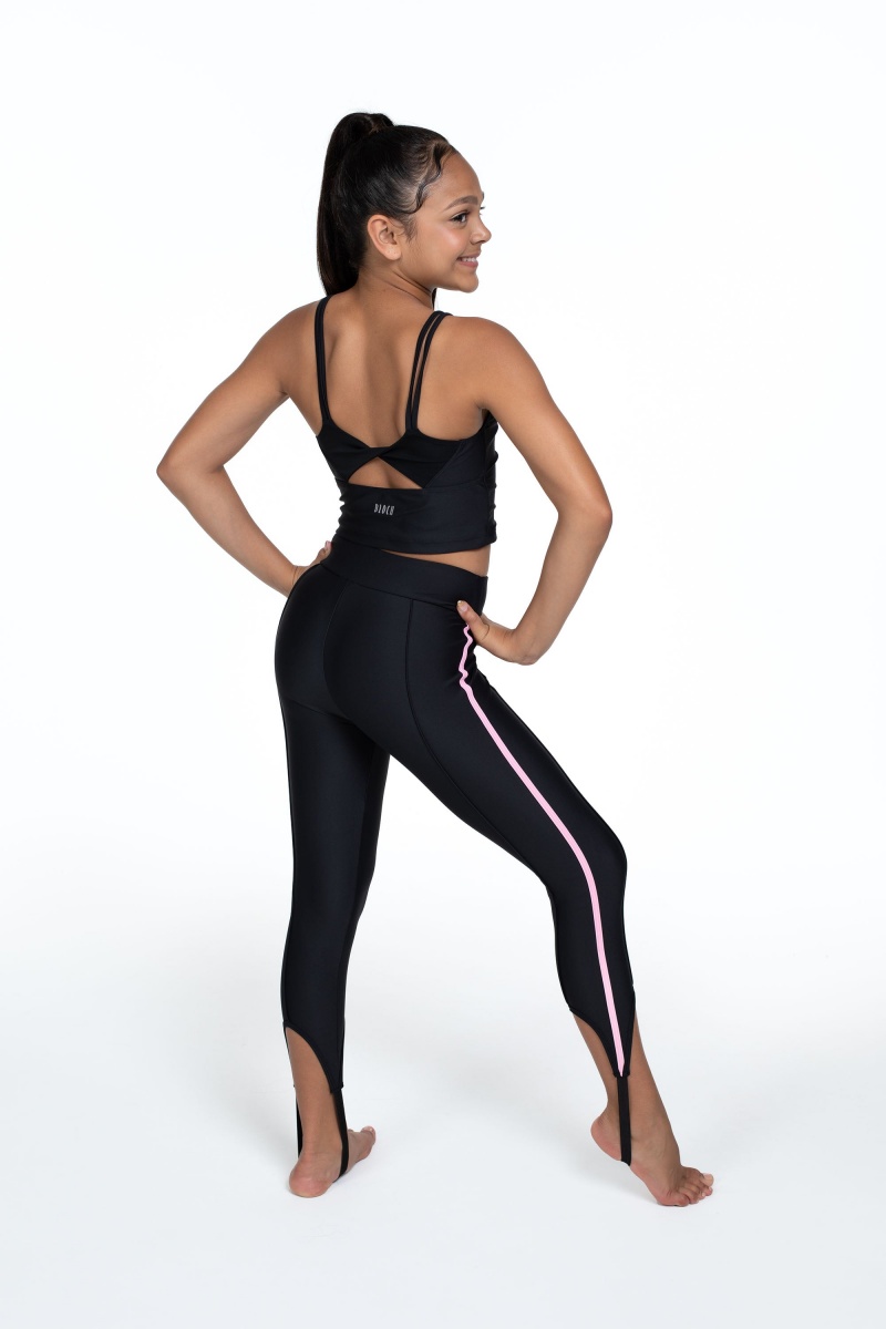 Najfatalniejszy Dziecięce Bloch Flo Active Lori Mesh Twist Back Czarne | XPLGW39375