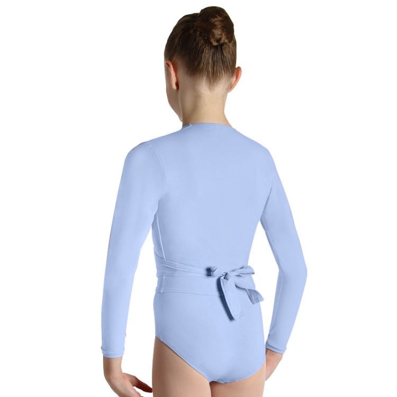 Najfatalniejszy Dziecięce Bloch Overture Crossover Long Sleeve Wrap Bluebird | APLWC77480