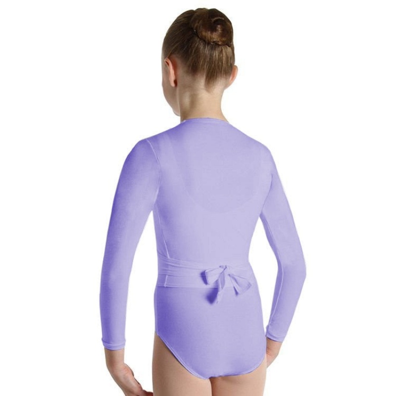 Najfatalniejszy Dziecięce Bloch Overture Crossover Long Sleeve Wrap Lilac | GPLEC13479