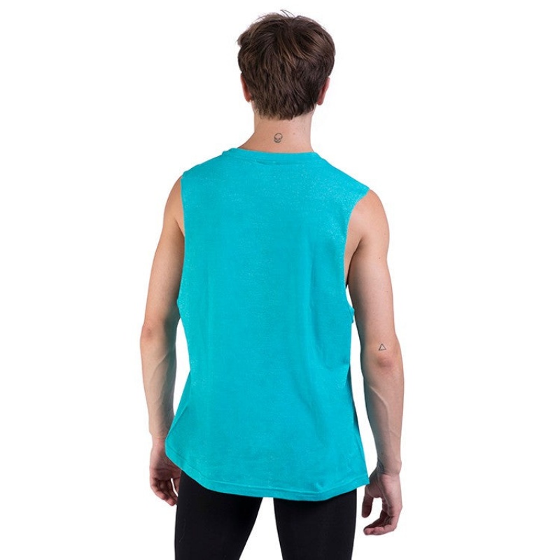 Najfatalniejszy Męskie Bloch Harris Relaxed Drop Arm Muscle Jade | PLIIZ51184