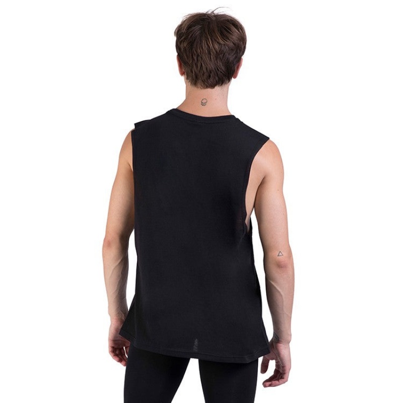 Najfatalniejszy Męskie Bloch Harris Relaxed Drop Arm Muscle Czarne | TPLPQ89143