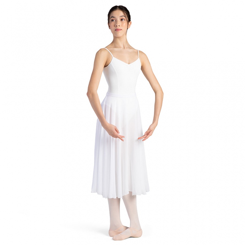 Spódnice Damskie Bloch Cambria Full Circle Chiffon Białe | MPLHR67024