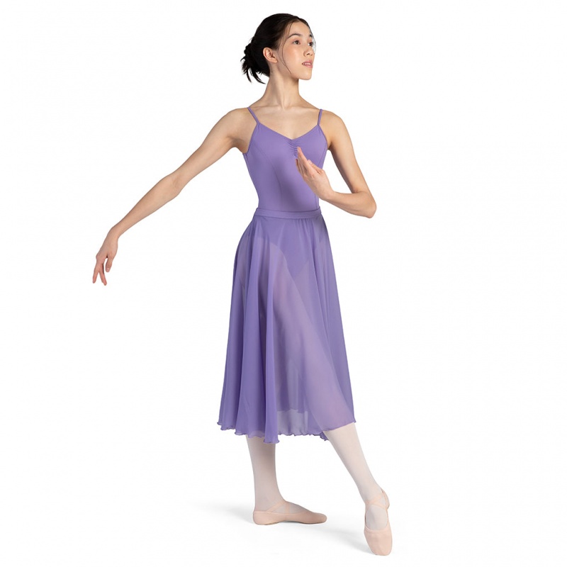 Spódnice Damskie Bloch Cambria Full Circle Chiffon Jacaranda | PLIIZ28764