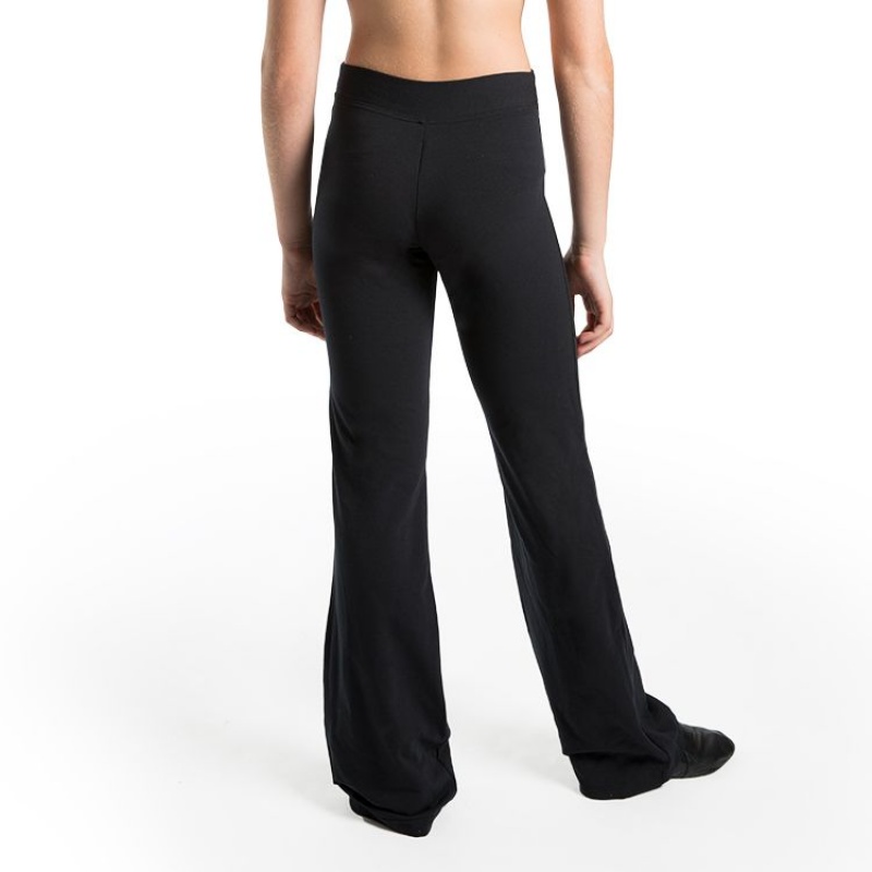 Spodnie Dziecięce Bloch Front Full Length Jazz Pants Czarne | YPLVQ38705