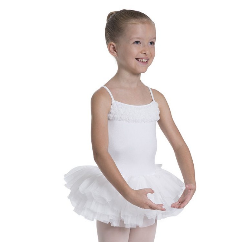 Sukienki Dziecięce Bloch Desdemona Leotard Białe | MPLHR85818