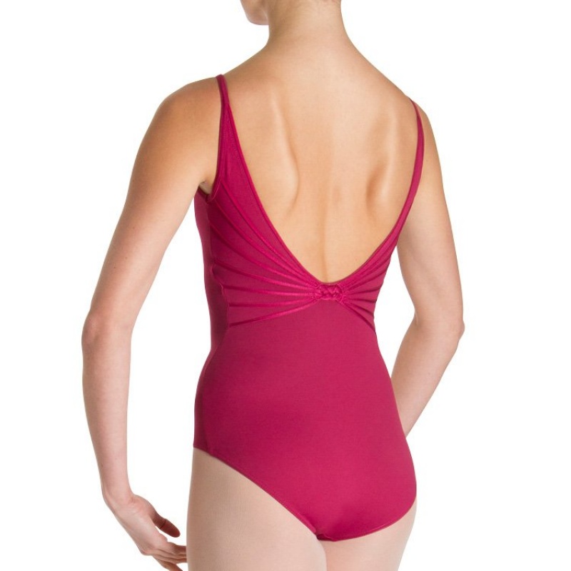 Trykoty Damskie Bloch Mirella Moria V Knot Back Pomegranate | DPLKV92004