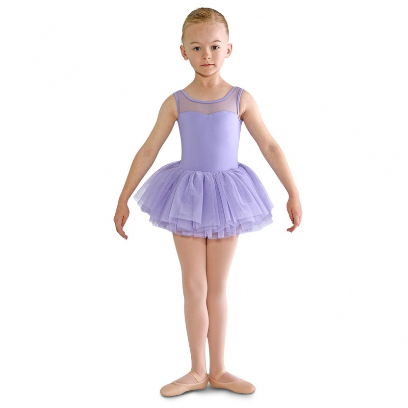 Trykoty Dziecięce Bloch Emica Sweetheart Tank Tutu Lilac | PLDFL69992