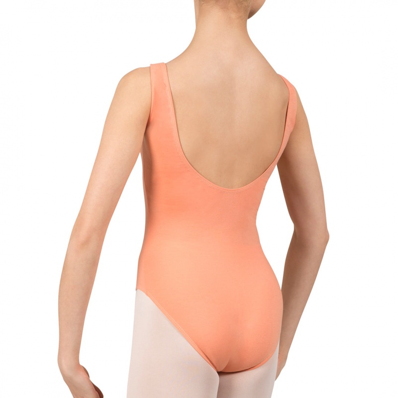 Trykoty Dziecięce Bloch Gathered Front With Low Back Guava | PLXBR15641