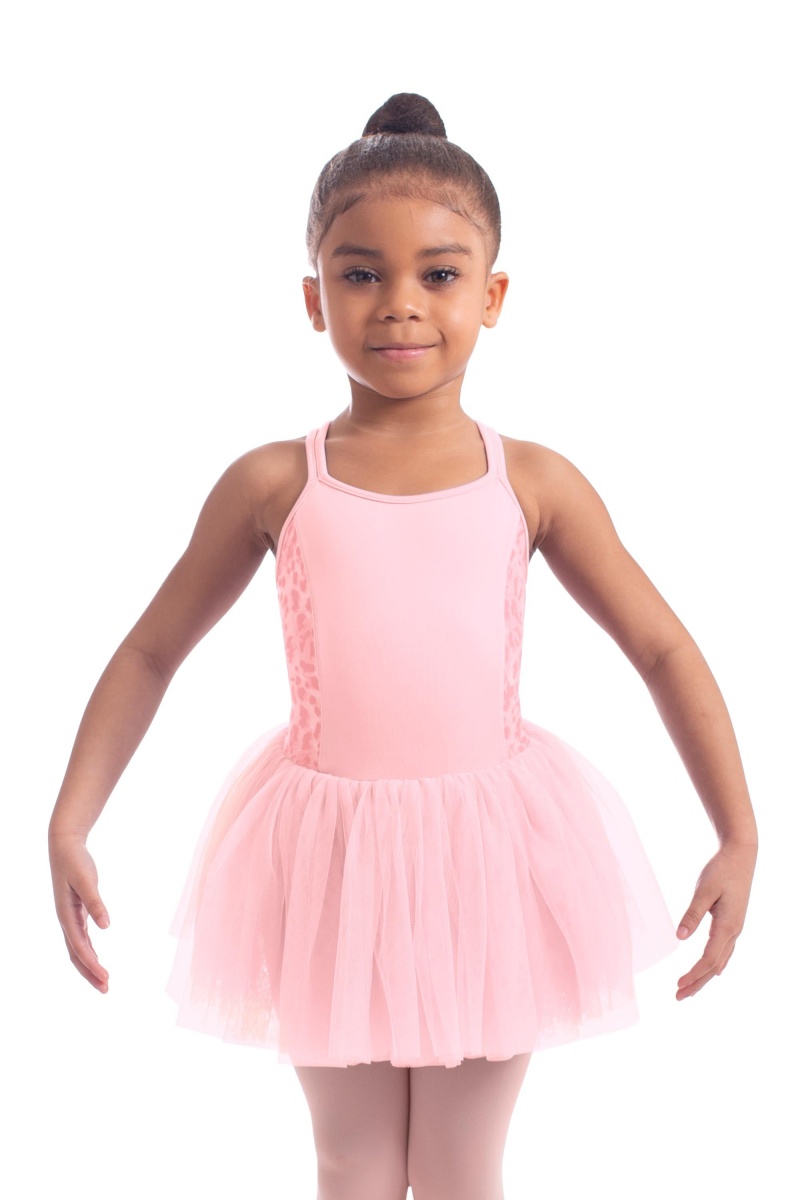 Trykoty Dziecięce Bloch Mendy Animal Printed Mesh Tutu Różowe | PLQAV30275