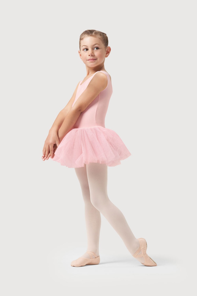 Trykoty Dziecięce Bloch Sparkle Tank Tutu Różowe | PLIIZ60551